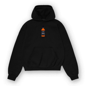 Bluza z haftowaną butelką whisky J daniels - XL - Granatowy