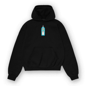 Bluza z haftowaną butelką sapphire bombay gin - XL - Granatowy