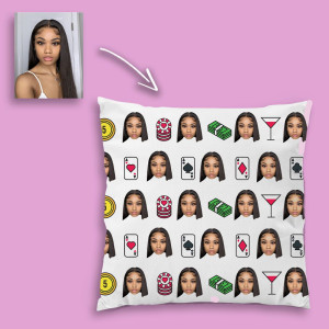 Personalizowana poduszka na prezent - Kasyno - Oliwkowy