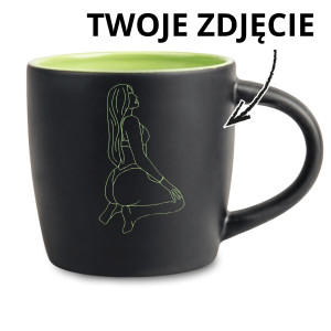 Kubek Latte z Grawerowanym Twioim Spicy lineart - Miętowy