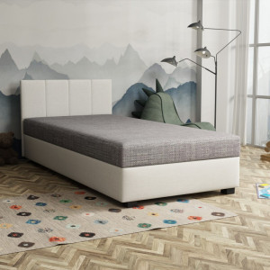 Adel mit Kopfteil – Schlafsofa und Bett mit Bettkasten