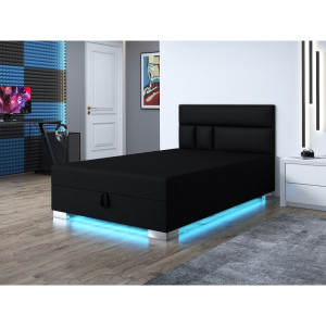 Astrid LED mit Kopfteil – Kontinentalbett mit Bettkasten