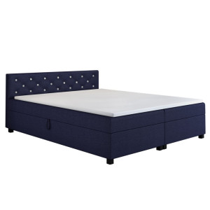 Princess 180x200 Marineblau – Polsterbett mit Bettkasten