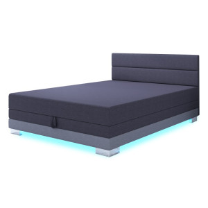 Torin 130x200 Dunkelgrau – Polsterbett mit Bettkasten