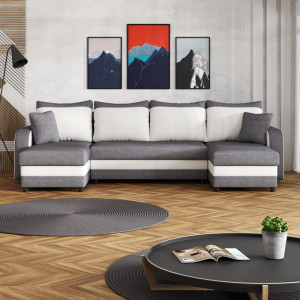 Bill – Wohnlandschaft in U-Form mit Schlaffunktion