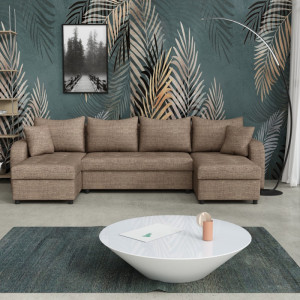 Brenda – Wohnlandschaft in U-Form mit Schlaffunktion