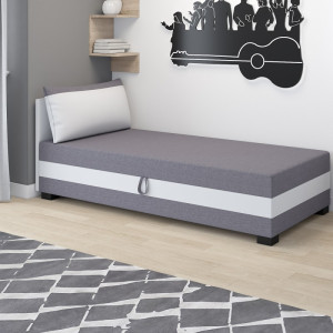 Ilia 90x200 mit Kopfteil und Kissen – Schlafsofa mit Bettkasten