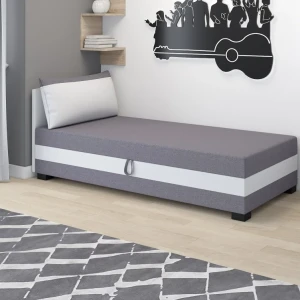 Schlafsofa 90x200 Ilia Einzelnes Jugendbett mit Kissen