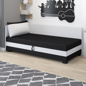 Ilia 100x200 – Schlafsofa mit Kopf- und Seitenteil und Bettkasten