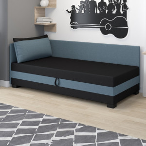 Ilia 110x200 – Schlafsofa mit Kopf- und Seitenteil und Bettkasten