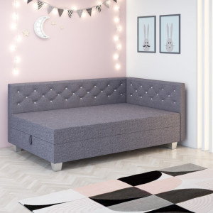 Lady – Schlafsofa mit Kopf- und Seitenteil und Bettkasten