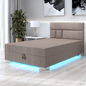 Astrid – Kontinentalbett mit Bettkasten und LED-Beleuchtung