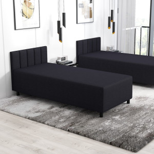 Leo 90x200 mit Kopfteil – Schlafsofa und Bett mit Bettkasten