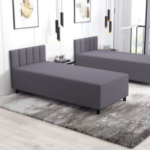 Leo 100x200 mit Kopfteil – Schlafsofa und Bett mit Bettkasten