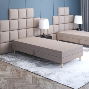 Eliot 90x195 im skandinavischen Stil – Hotelbett mit Bettkasten