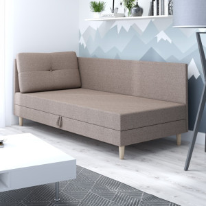 Lars – Schlafsofa mit Kopf- und Seitenteil und Bettkasten