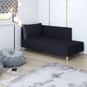 Inge – Schlafsofa mit Kopf- und Seitenteil und Bettkasten