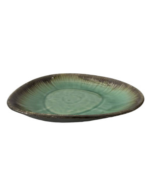 Talerz płytki 19cm KERA Delta, kolor szmaragd