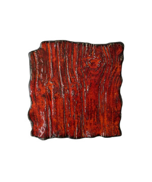 Talerz kwadratowy 21x21cm KERA Moku, kolor rubin
