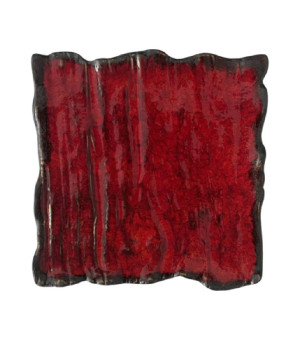 Talerz kwadratowy 14x14cm KERA Moku, kolor rubin
