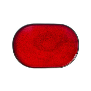 Półmisek z rantem 33x23cm Arondi Kera, kolor rubin