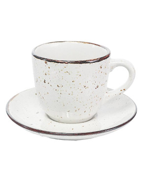Filiżanka 200ml Bel Kera plus spodek 15 cm, kolor kremowy