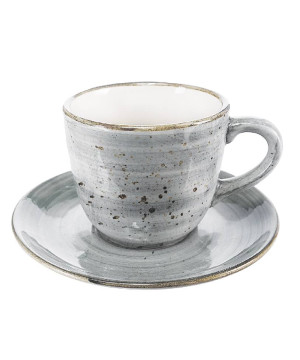 Filiżanka 200ml Bel Kera plus spodek 15 cm, kolor szary
