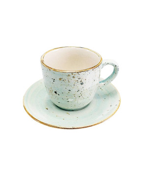 Filiżanka 200ml Bel Kera plus spodek 15 cm, kolor seledynowy