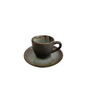 Filiżanka 200ml Bel Kera plus spodek 15 cm, kolor topaz
