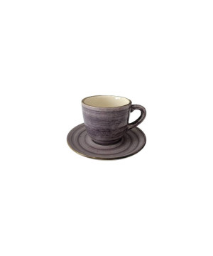 Filiżanka 200ml Bel Kera plus spodek 15 cm, kolor fioletowy