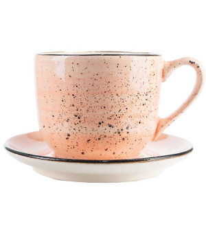 Filiżanka 350ml Bel Kera plus spodek 15 cm, kolor różowy