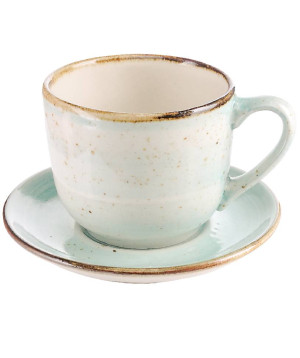Filiżanka 350ml Bel Kera plus spodek 15 cm, kolor seledynowy