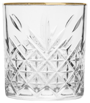 Szklanka niska Timeless 345ml - złoty rant