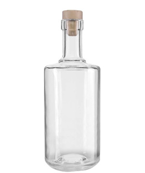 Butelka szklana z korkiem syntetycznym BRASS 700ml, okrągła