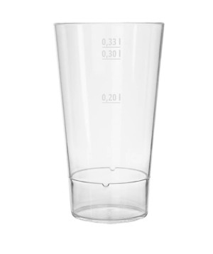 Szklanka plastikowa wysoka z poliwęglanu Semi Glass Conic Line 400ml (cechy 200ml/300ml/330ml)