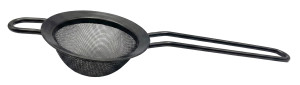 Sitko barmańskie Fine Strainer, zaokrąglone, kolor czarny metallic (Gun Metal), średnica 8cm