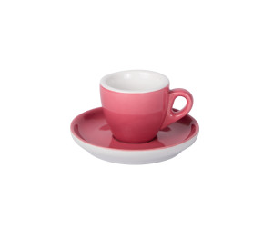 Filiżanka do espresso 55ml APS Colored Sets, ciemnoróżowa/koralowa (ze spodkiem)
