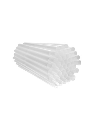 Słomki Rurki do Bubble Tea, bezbarwne, 20cm, 50szt (średnica 1cm)