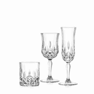 Zestaw do Whisky Opera RCR 18-elementowy (6x Szklanka niska Opera 300ml plus 6x Kieliszek do wina Opera 230ml plus 6x Kieliszek do szampana Opera 130m