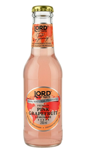 Lord of Taste, Premium Grapefruit Soda (Lemoniada grejpfrutowa), szklanka butelka 200ml