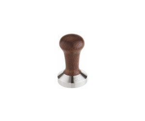 Tamper, stal nierdzewna, płaski, śr. 52mm, drewniana rączka