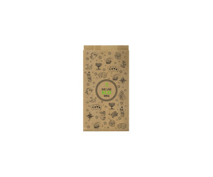 Torba fałdowa brązowa 150x65x290mm z nadrukiem Tattoo, op.1000 sztuk
