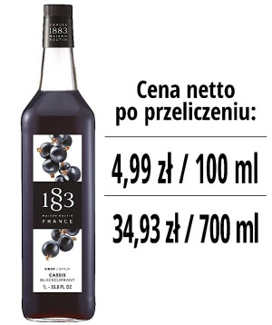 Syrop 1883 Routin Czarna Porzeczka, szklana butelka 1L