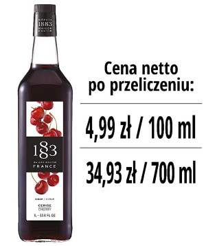 Syrop 1883 Routin Wiśnia, szklana butelka 1L