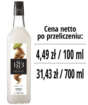 Syrop 1883 Routin Migdał, szklana butelka 1L