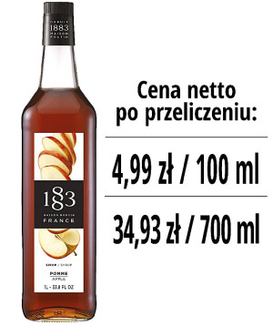 Syrop 1883 Routin Jabłko, szklana butelka 1L