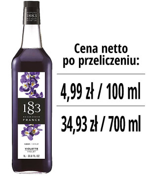 Syrop 1883 Routin Fiołek, szklana butelka 1L