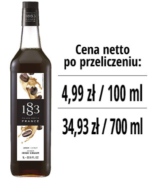 Syrop 1883 Routin Irish Cream, szklana butelka 1L