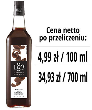 Syrop 1883 Routin Czekolada, szklana butelka 1L