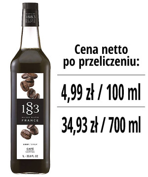Syrop 1883 Routin Kawa, szklana butelka 1L